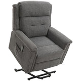 easycomfort easycomfort poltrona relax alzapersona reclinabile con poggiapiedi rivestimento in tessuto grigio