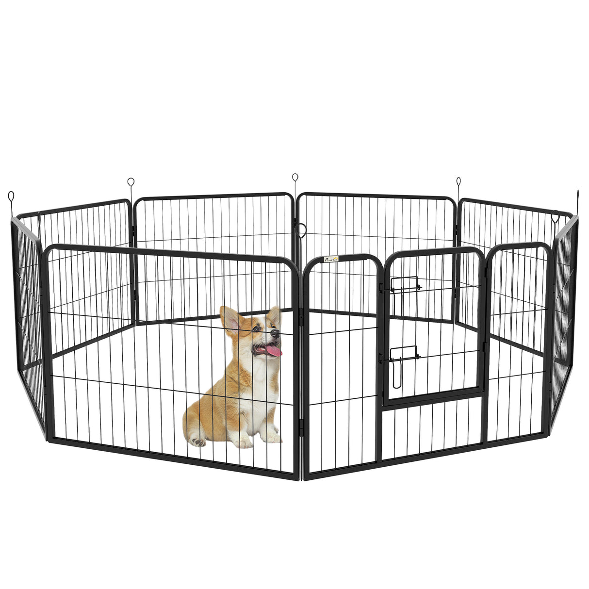 easycomfort easycomfort recinto per cani a 8 pezzi modulabili per interno ed esterno in acciaio 80x60 cm nero