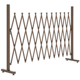 easycomfort easycomfort recinzione per giardino a larghezza regolabile in metallo e alluminio 300x31x103 5 cm marrone scuro