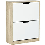 easycomfort easycomfort scarpiera salvaspazio slim a 2 cassetti per 8 paia di scarpe 62 5x26x81 cm legno e bianco