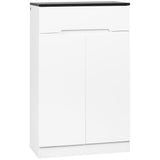 easycomfort easycomfort scarpiera slim da 12 paia max per ingressi con 3 ripiani regolabili e cassetto in truciolato bianco 60x32x100 cm