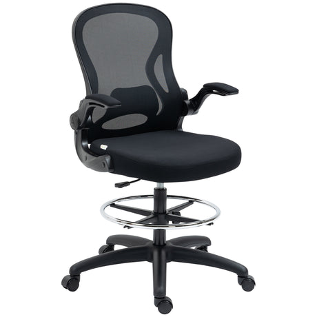 easycomfort easycomfort sedia da ufficio ergonomica in tessuto traspirante con altezza regolabile e braccioli ribaltabili 59x65x110 130 cm
