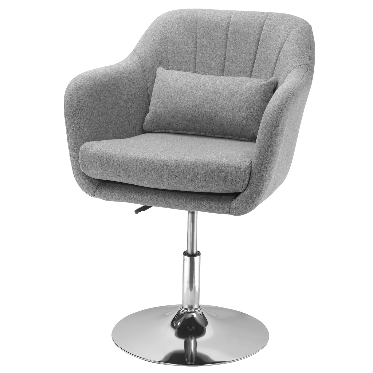 easycomfort easycomfort sedia girevole a 360 ad altezza regolabile con cuscino supporto lombare e bracciolo 60x60x79 91 cm grigio