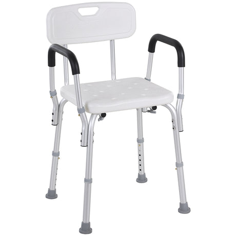 easycomfort easycomfort sedia per doccia in alluminio con altezza regolabile e piedini antiscivolo 51 5x51 5x71 84cm bianco