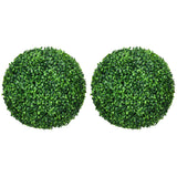 easycomfort easycomfort set di 2 piante finte sfera di bosso 40cm decorazione per interno ed esterno verde