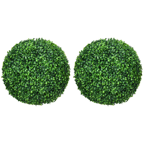 easycomfort easycomfort set di 2 piante finte sfera di bosso 40cm decorazione per interno ed esterno verde