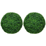 easycomfort easycomfort set di 2 piante finte sfera di bosso 50cm decorazione per interno ed esterno verde