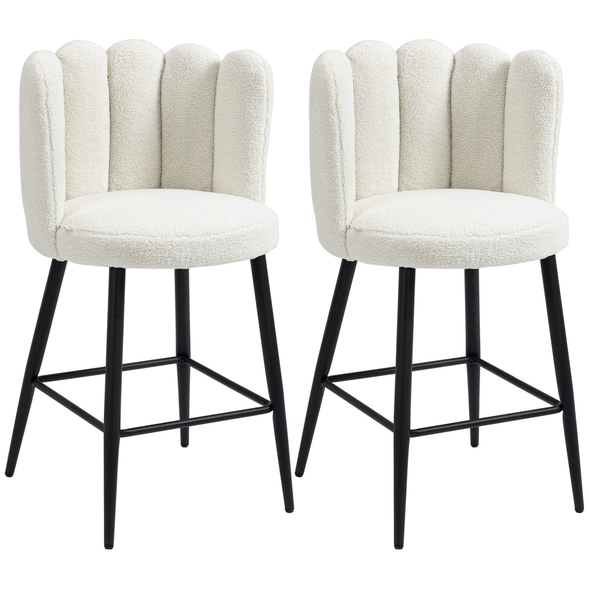 easycomfort easycomfort sgabelli da cucina set 2 pz in poliestere acciaio e gommapiuma con poggiapiedi regolabile 52x53x93 cm