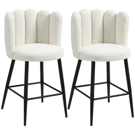 easycomfort easycomfort sgabelli da cucina set 2 pz in poliestere acciaio e gommapiuma con poggiapiedi regolabile 52x53x93 cm