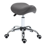 easycomfort easycomfort sgabello da lavoro a sella con ruote e altezza regolabile per negozi parrucchiere e tattoo 52x53x49 61cm grigio ean 8054111842389