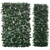 easycomfort easycomfort siepe artificiale a 2 sezioni da 356 foglie di edera in poliestere e rattan 200x100 cm verde e marrone
