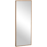 easycomfort easycomfort specchio da parete e da appoggio in legno di pino con ganci inclusi 45x125cm