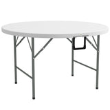easycomfort easycomfort tavolo pieghevole per giardino e campeggio in acciaio e hdpe 122x73 cm grigio e bianco