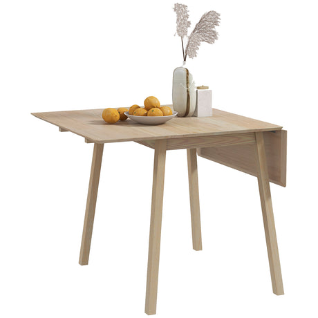 easycomfort easycomfort tavolo pieghevole salvaspazio a 2 ribalte per 2 4 persone in legno di pino colore legno naturale