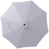 easycomfort easycomfort telo per ombrellone da 295 cm in poliestere grigio resistente allacqua con presa daria superiore