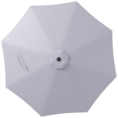 easycomfort easycomfort telo per ombrellone da 295 cm in poliestere grigio resistente allacqua con presa daria superiore