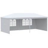 easycomfort easycomfort tendone da giardino pieghevole per feste ed eventi con pannelli rimovibili 5 83x2 95 m bianco