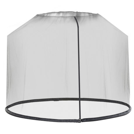 easycomfort easycomfort zanzariera per ombrellone 3x2 3 m regolabile a rete fitta con apertura a cerniera nero