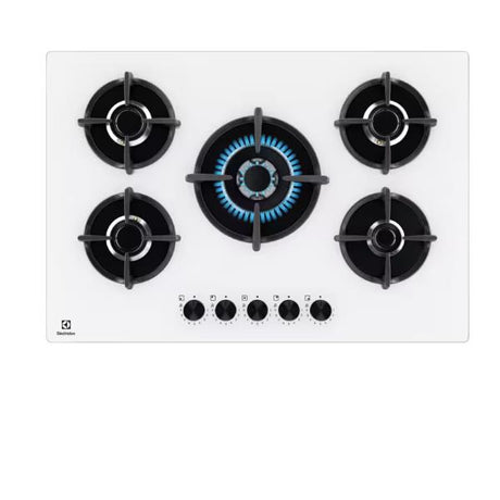 electrolux piano cottura a gas electrolux egg75372w serie 600 5 fuochi l74xp51 vetro bianco ean 7332543834105
