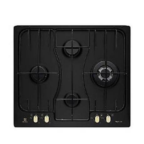 electrolux piano cottura a gas electrolux rgg6243lor 4 fuochi l594xp51 crosscook nero ean 7332543392261