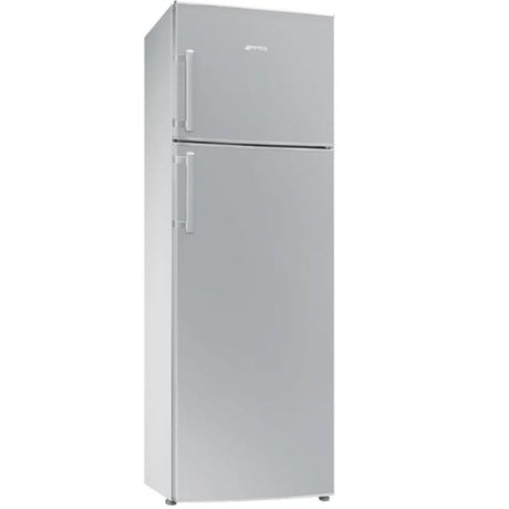 frigorifero combinato a libera installazione statico 306 litri smeg fd32fs silver axlxp 175x60x60 ripiani in cristallo porta reversibile classe a+