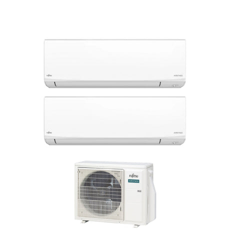 fujitsu condizionatore dual split fujitsu kj white 1212 con aoeg18kbca2 r 32 wi fi integrato