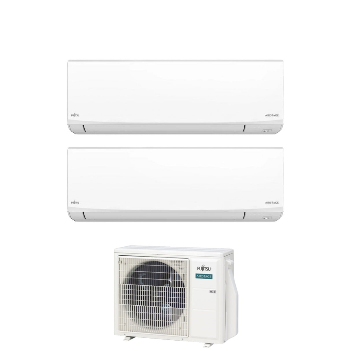 fujitsu condizionatore dual split fujitsu kj white 712 con aoeg14kbca2 r 32 wi fi integrato