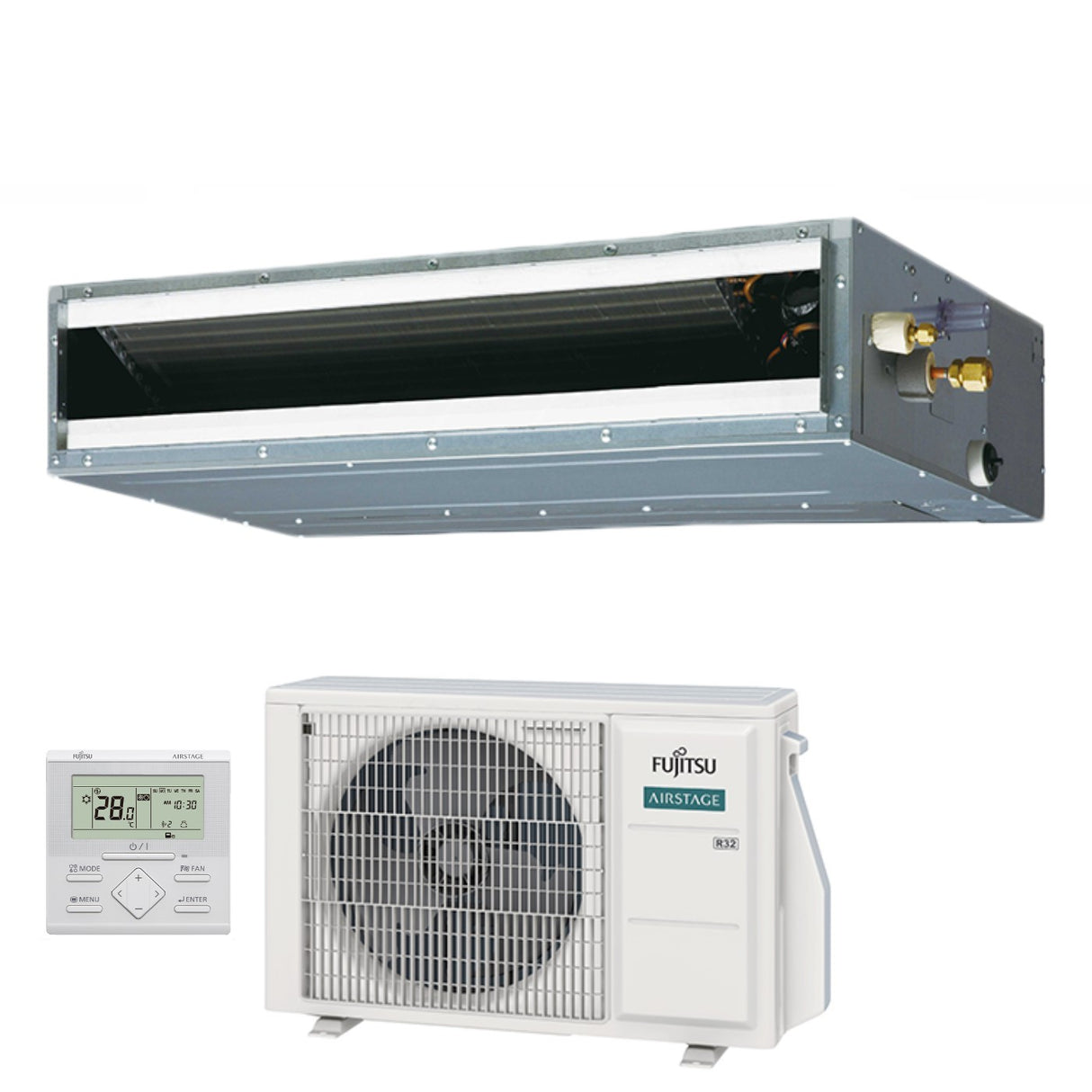 fujitsu condizionatore fujitsu canalizzabile bassa prevalenza serie kl 14000 btu arxg14kllap r 32 wi fi optional