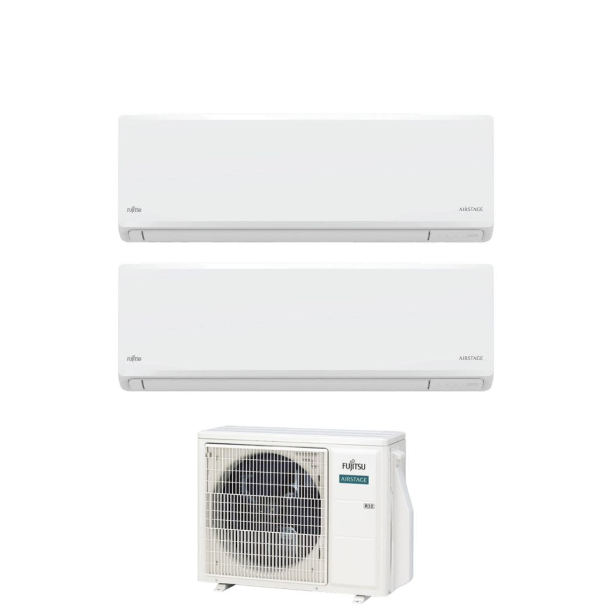 fujitsu condizionatore fujitsu dual split inverter kn airstage 712 con aoeg14kbca2 r 32 wi fi integrato