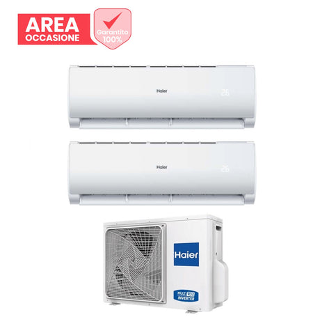 haier area occasione climatizzatore condizionatore haier dual split inverter serie geos plus 99 con 2u50meffra r 32 wi fi integrato 90009000