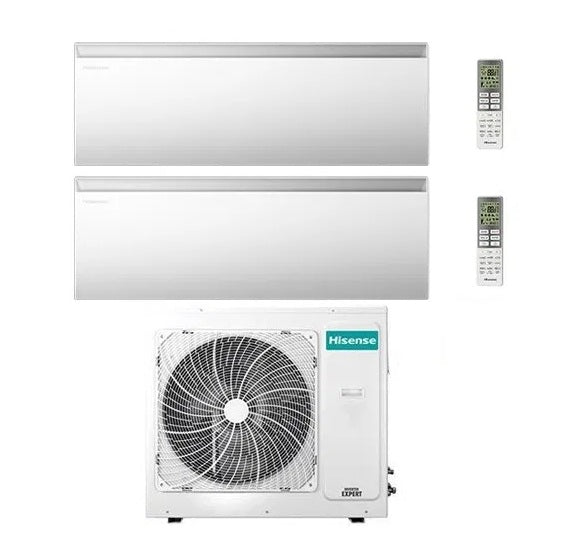 hisense condizionatore dual split hisense air master 1212 btu con 3amw62u4rjc r 32 wi fi integrato