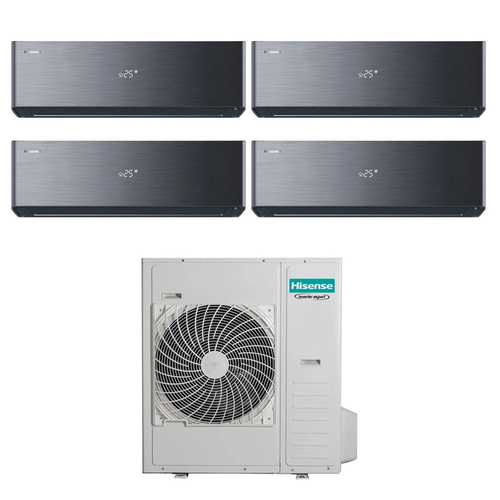hisense condizionatore hisense quadri split inverter energy pro x black 99912 con 4amw81u4rjc r 32 wi fi integrato
