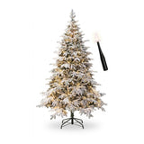 le stelle albero di natale innevato le stelle st moritz h 210cm x l 150cm con 2500 luci led 2354 rami bacchetta