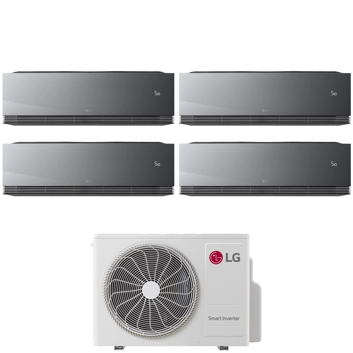 lg condizionatore lg quadri split artcool mirror ai air 9999 con mu4r27 r 32 wi fi integrato