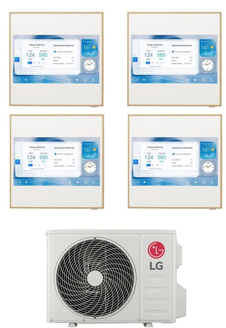 lg condizionatore lg quadri split inverter artcool gallery lcd 99912 con mu4r27 r 32 wi fi integrato
