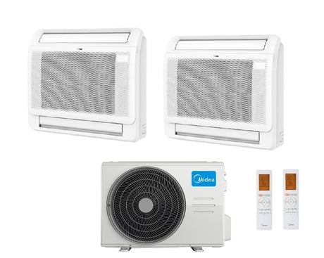 midea condizionatore midea console dual split 918 btu con m2oe 18hfn8 q r 32 wi fi optional
