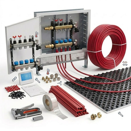 onecalor kit riscaldamento a pavimento onecalor per impianti civili 60 m pannello bugnato 20 25 mm