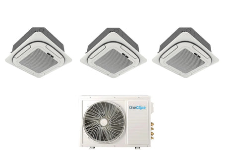 oneclima condizionatore oneclima trial split cassetta 4 vie 121212 con mlt27x3y24 r 32 wi fi optional griglia inclusa e telecomando di serie