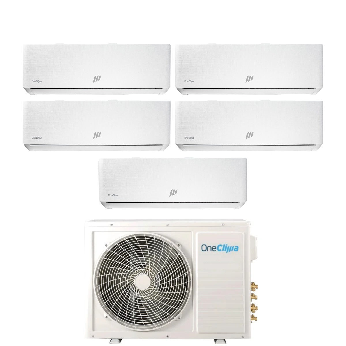 oneclima condizionatore penta split oneclima ultra 999912 con mlt42x5y24 r 32 wi fi integrato pannello telato