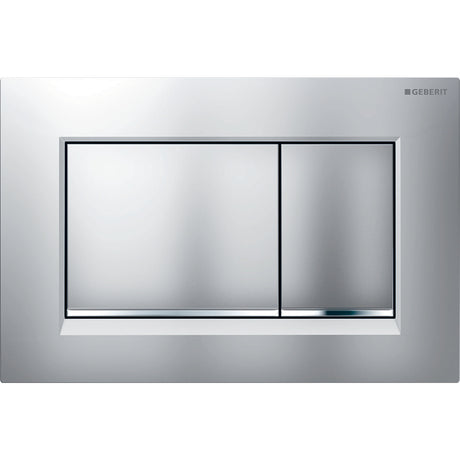 placca di comando geberit sigma30 per risciacquo a due quantita 115.883.kh.1 cromata con profili telaio cromato satinato