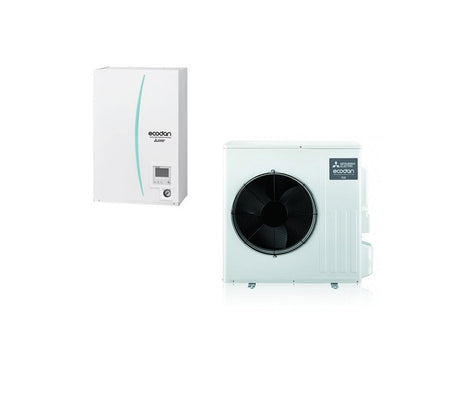 pompa di calore aria acqua mitsubishi electric hydrobox s reversibile ersd vm2d con unita esterna ecodan suz swm60va 6 kw r 32