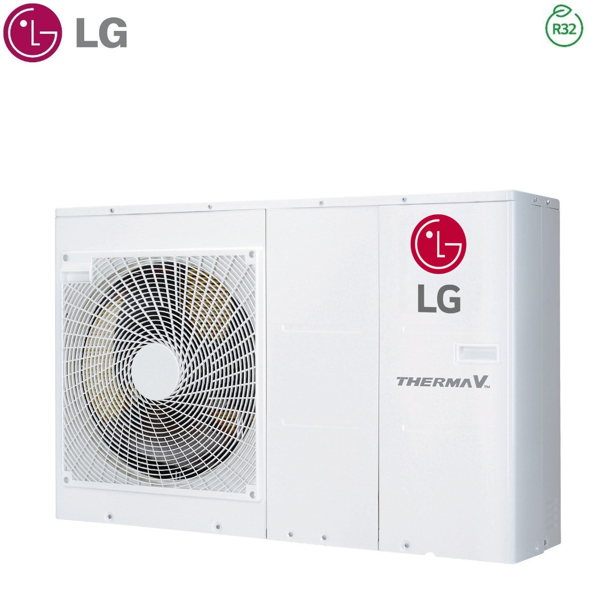 pompa di calore mini chiller inverter lg therma v monoblocco 7 kw hm071m.u43 monofase r 32
