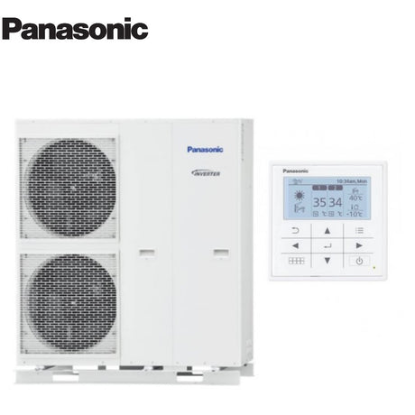 pompa di calore monoblocco panasonic aquarea 12 kw wh mxc12j9e8 trifase r 32 wi fi optional a__ a__ con comando inluso