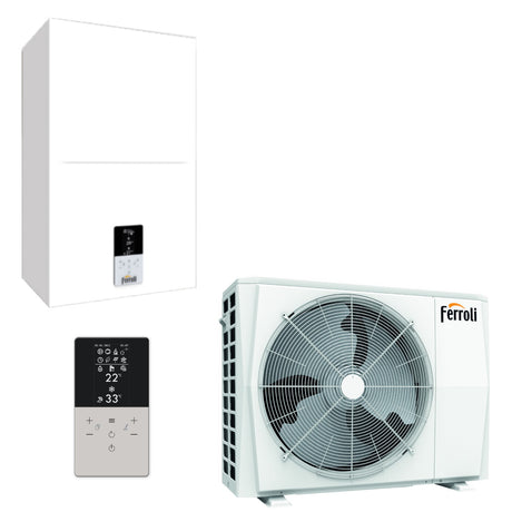 pompa di calore reversibile aria acqua inverter ferroli omnia s 3.2 12 monofase r 32 con comando incluso