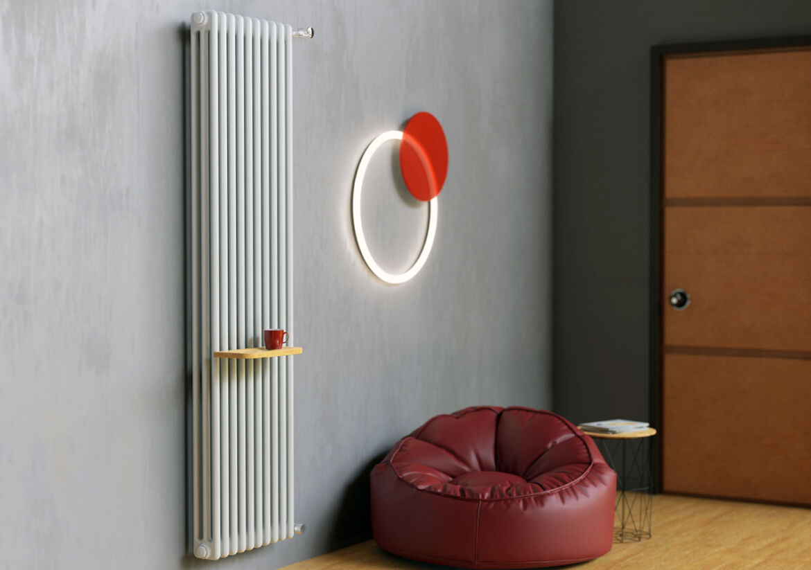 radiatore tubolare in alluminio fondital ardesia 3 colonne interasse 700 altezza 756