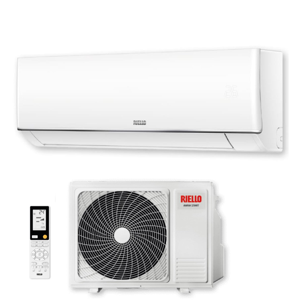 riello climatizzatore condizionatore riello inverter serie aaria start n 9000 btu amw 25 st n r 32 wi fi optional 20211070