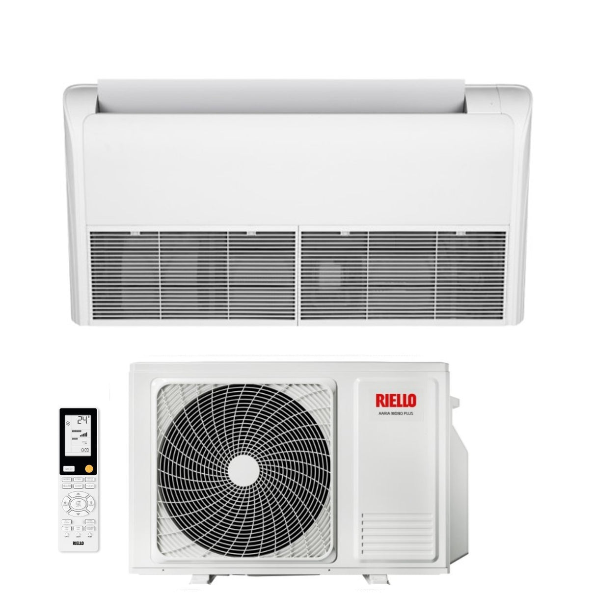 riello condizionatore soffittopavimento riello 36000 btu aaria pro p ams 100 p r 32 con telecomando incluso