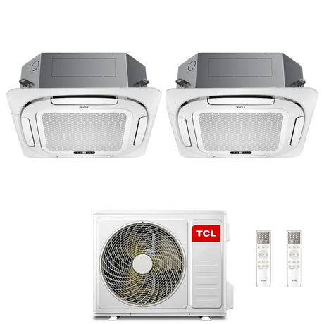 tcl condizionatore a cassetta 4 vie tcl compact dual split 912 con mt1821 r 32 wi fi optional