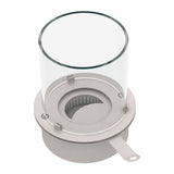 bruciatore tondo con vetro per camino a bioetanolo biocamino inox 3 lt d.30