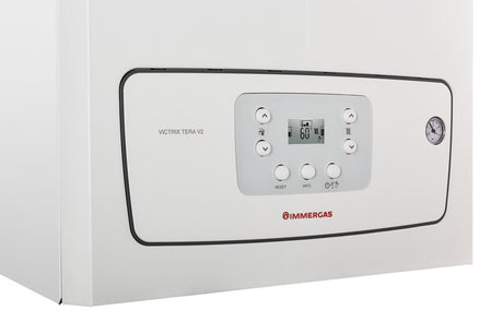 caldaia a gas immergas a condensazione victrix tera 24 plus v2 solo riscaldamento metano completa di kit scarico fumi